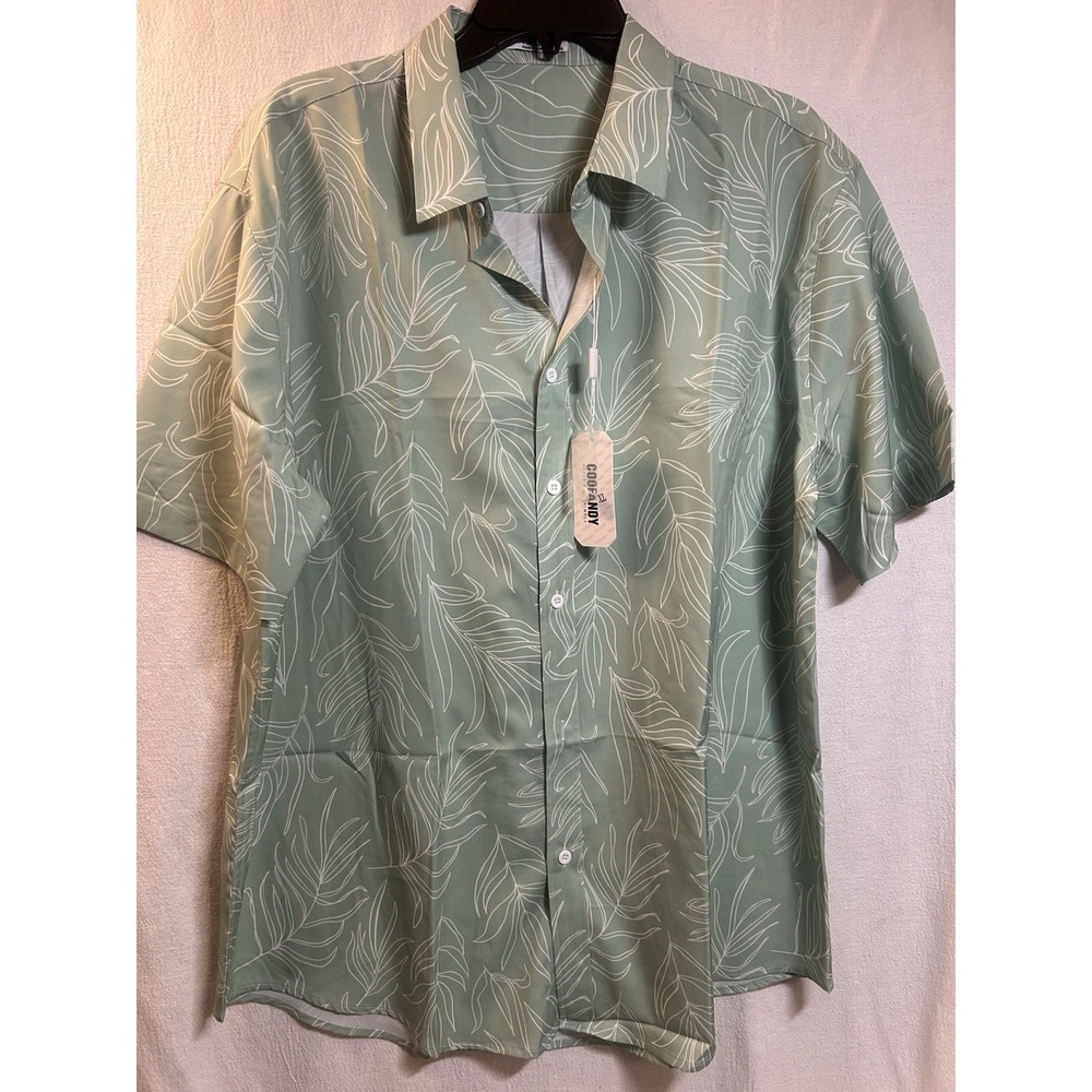 Men's Size XL Coofandy Short Sleeve Printed Casual Shirt-NWT
